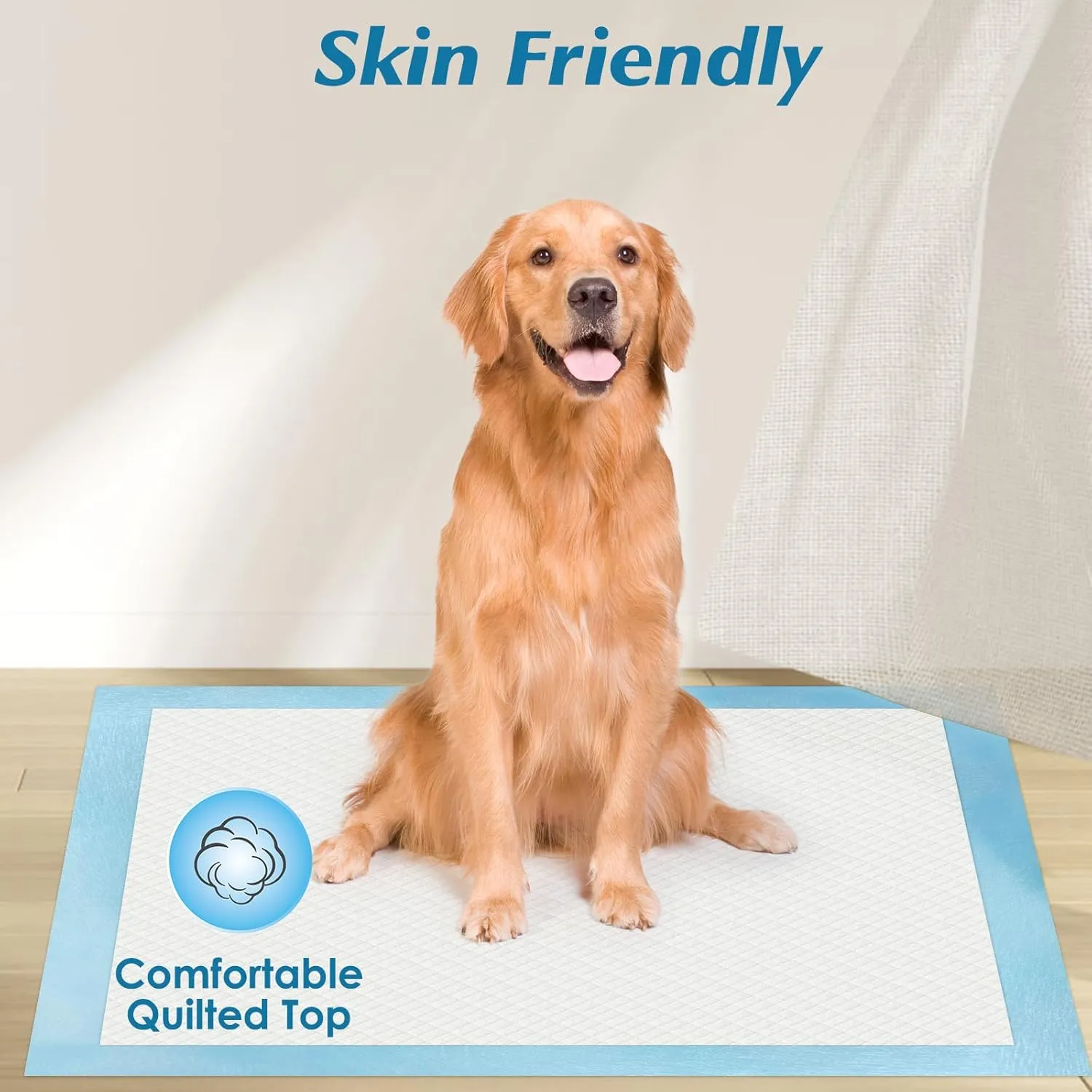 100 Count 22” x 22” Super Absorbency Disposable Underpads, Leakproof Quick Drying Disposable Pads for Baby, Puppy and Adults, Puppy Pads, Cat Pee Pads for Dogs, Potty Puppy Training Pads