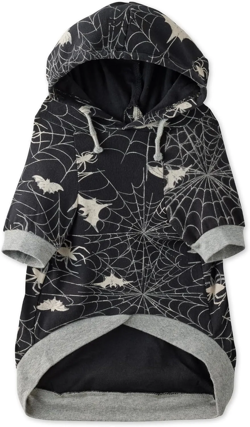 100% Organic Cotton Rocky - The Comfy Dog Hoodie Pet Coat for Small, Medium and Large Dogs, Batty Black, Large