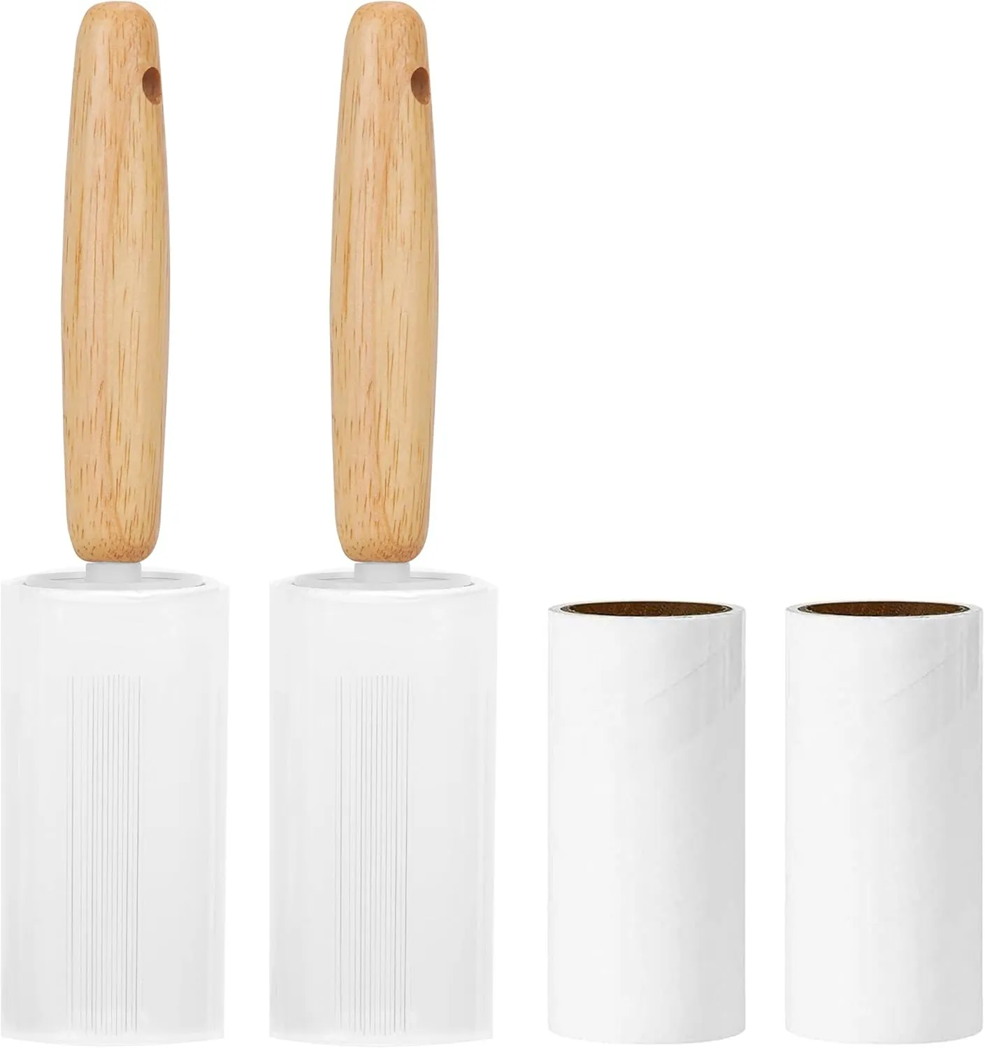 2 Pack Lint Rollers for Pet Hair, 240 Sheets Pet Hair Remover for Clothes, Portable Lint Remover Brush with Wooden Handle