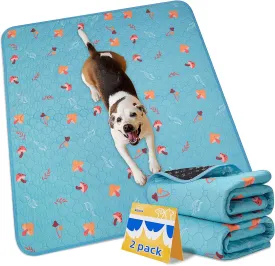 2 Pack Washable Pee Pads for Dogs, 34'' x 30'' Extra Large Super Absorbent Reusable Puppy Training Pads - 100% Waterproof, Non-Slip, Whelping Pads with Puppy Playpen, Incontinence, Potty