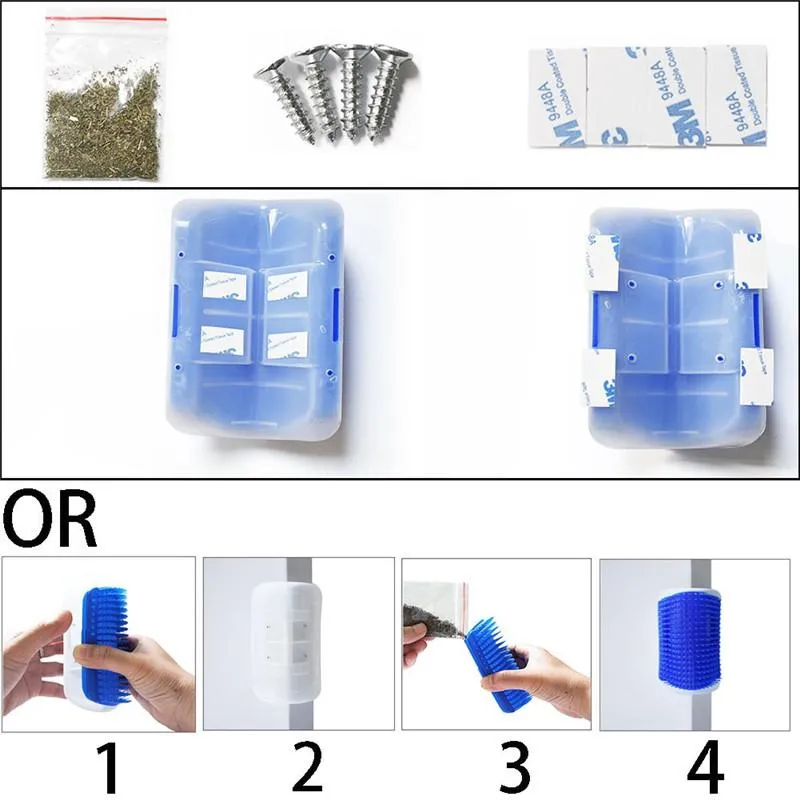 2pcs Pet Cat Self Groomer Hair Removal Brush Comb