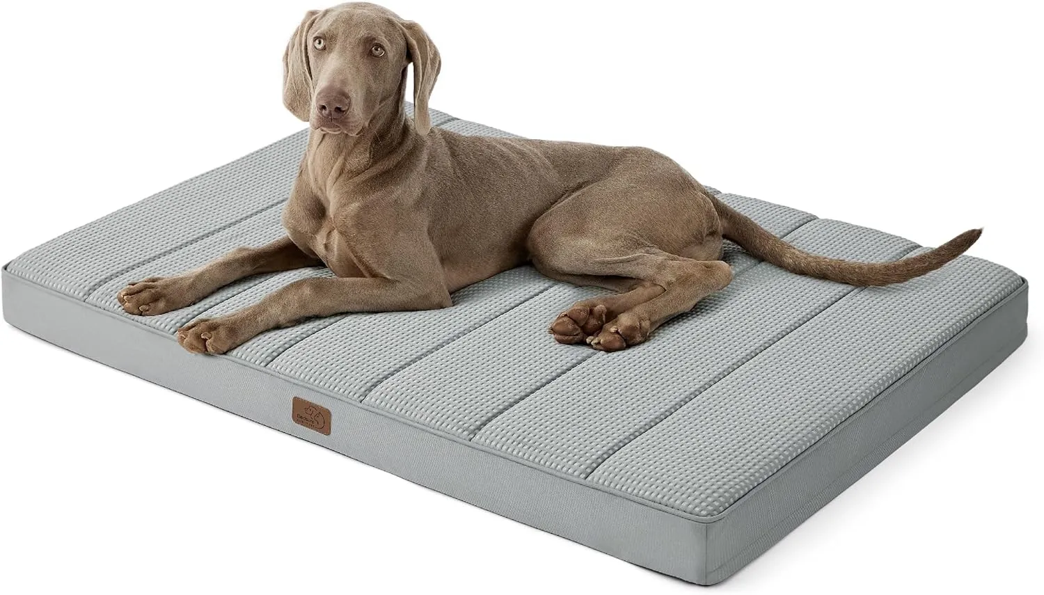 Bedsure Cooling Dog Beds Large Sized Dog - Extra-Large Orthopedic Waterproof Puppy Bed with Removable Washable Cover, Egg Crate Foam Pet Mat, Suitable for Pet Up to 100 lbs