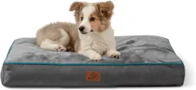 Bedsure Washable Dog Bed Medium Size Dog - 4 Inch Thicken Up to 45lbs Waterproof Pet Mat Pillows with Removable Washable Cover, Grey