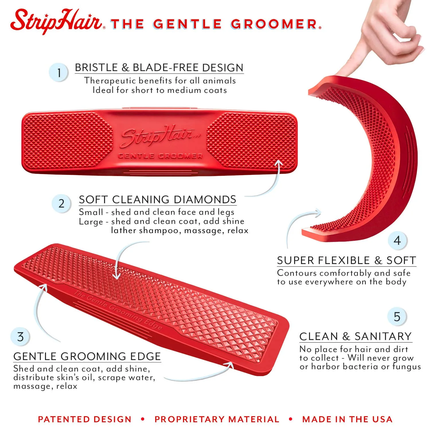 Betty's Best - StripHair Gentle Groomer Sensitive for Pets