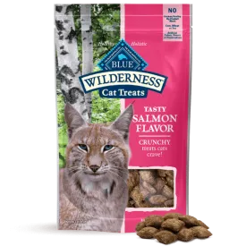 BLUE Wilderness Grain Free Crunchy Cat Treats; Tasty Salmon Flavor
