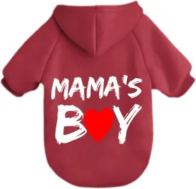 Cat Hoodies for Cats Pet Puppy Clothes Dog Hoodie Mama'Boy Printed Hooded Sweatshirt for Small Medium Size Dogs(Wine Red,M)