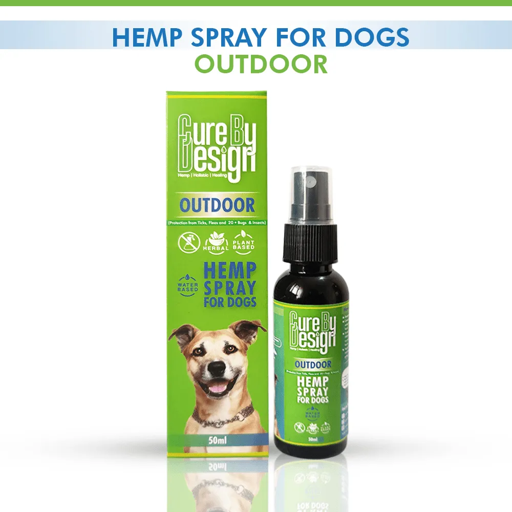 Cure By Design Outdoor Hemp Spray for Dogs (Buy 1 Get 1) (Limited Shelf Life)