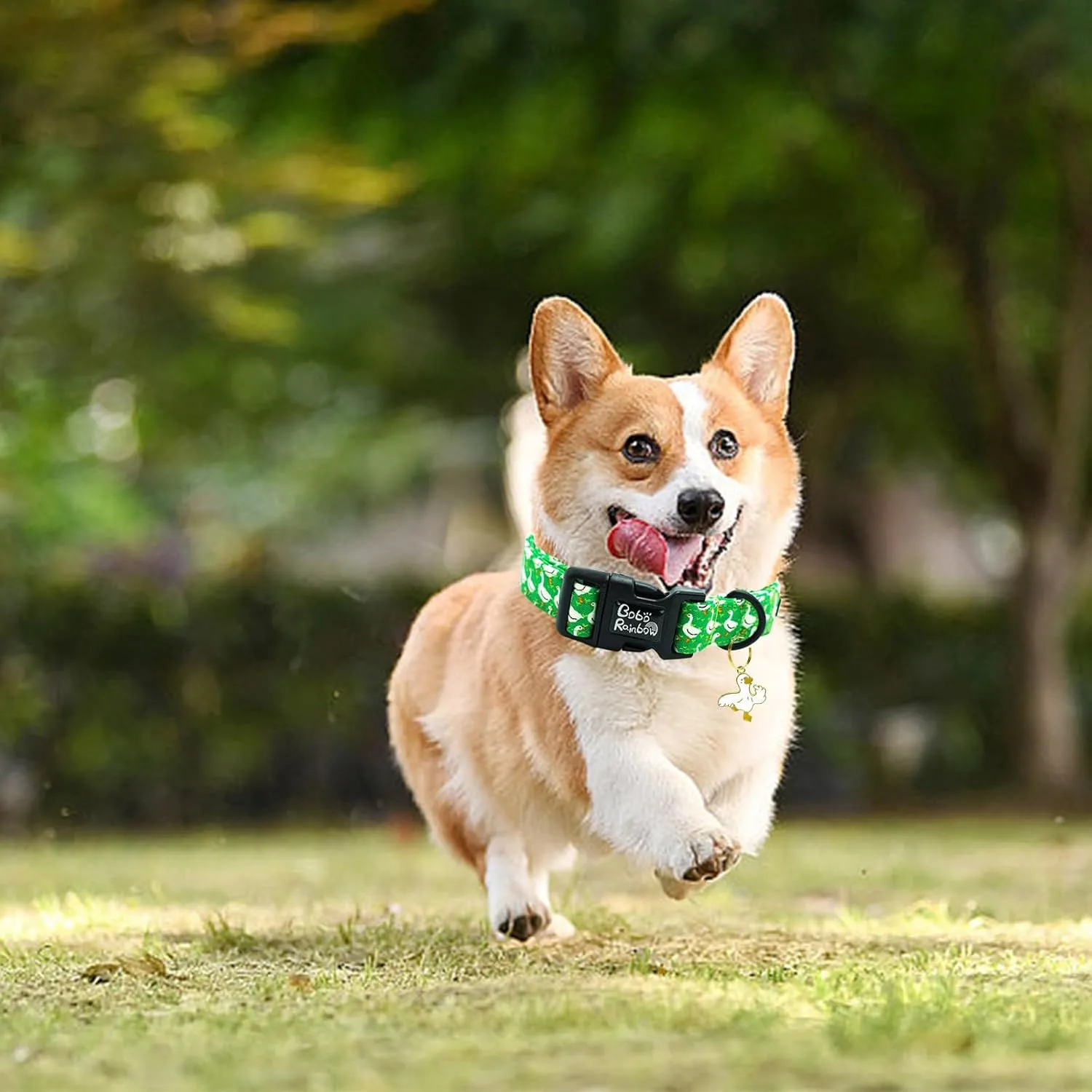Dog Collar-Goose Adjustable Pet Collar Comfortable Spring Summer Puppy Collar Cute Cotton Collars Durable Necklace Gift for Medium Dogs