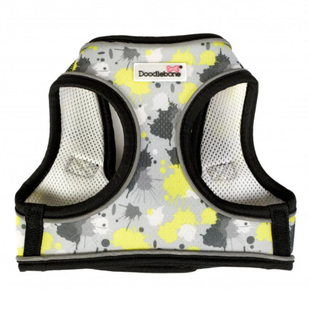 Doodlebone Snappy Step-In Dog Harness - Neon Paint Splat