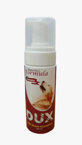 Dux Dry Foam Shampoo with Neem and Alovera Extract Grooming Shampoo 150 ml