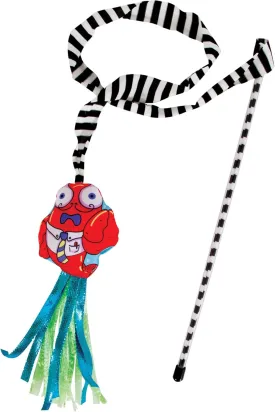 Fat Cat Crawdaddy Cat Wand Stuffed with 100% Organic Catnip Interactive Toy
