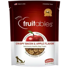 Fruitables Crispy Bacon & Apple Flavor Crunchy Dog Treats 7oz
