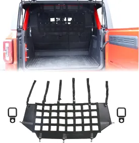 G Pet Net Vehicle Safety Mesh Dog Barrier Fit for Ford Bronco Accessories 2021-2025 4-Door, Rear Seat Isolation Net for Trunk Cargo Area, Upgrade Car Pet Divider fits for Medium, Large Pets