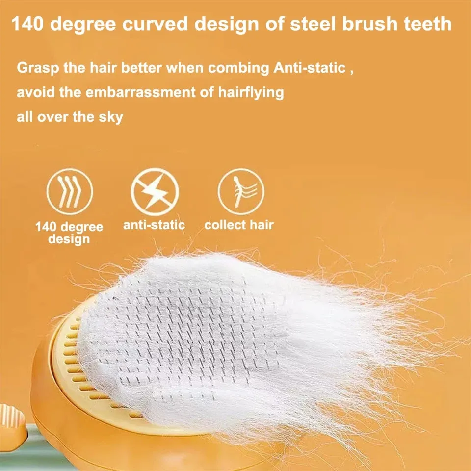 Gentle Self-Cleaning Cat Dog Pumpkin Brush - The Ultimate Grooming Tool