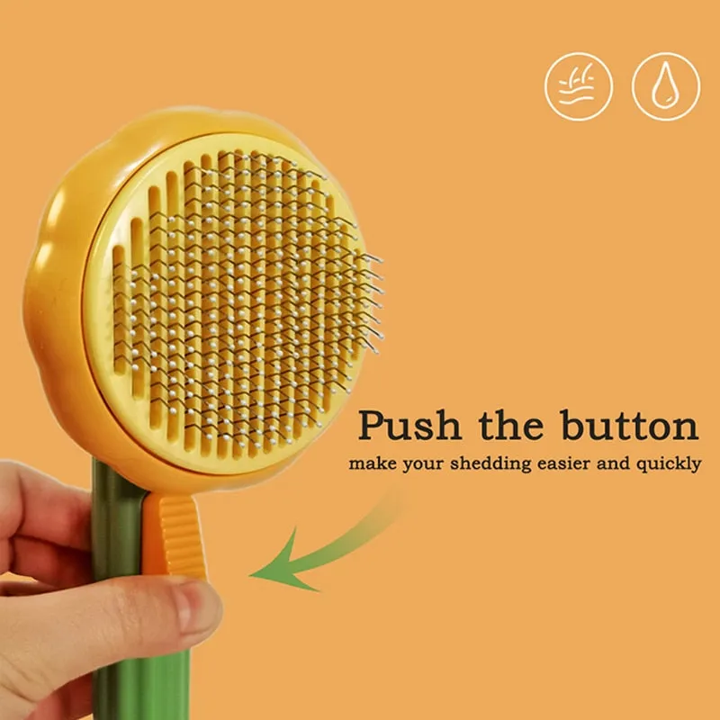 Gentle Self-Cleaning Cat Dog Pumpkin Brush - The Ultimate Grooming Tool