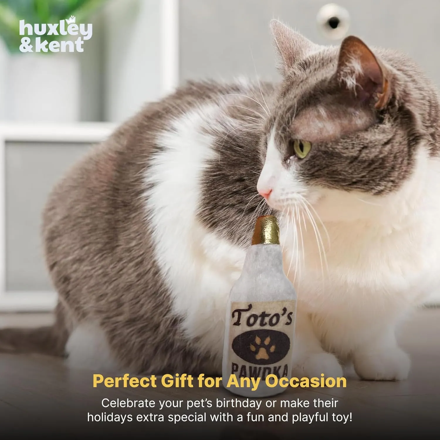 Huxley & Kent Plush Cat Toy - Toto's Pawdka - Nappy Hour Strong Catnip Filled - Plush Interactive Kitten and Cat Toy with Catnip and Crinkle - Kittybelles