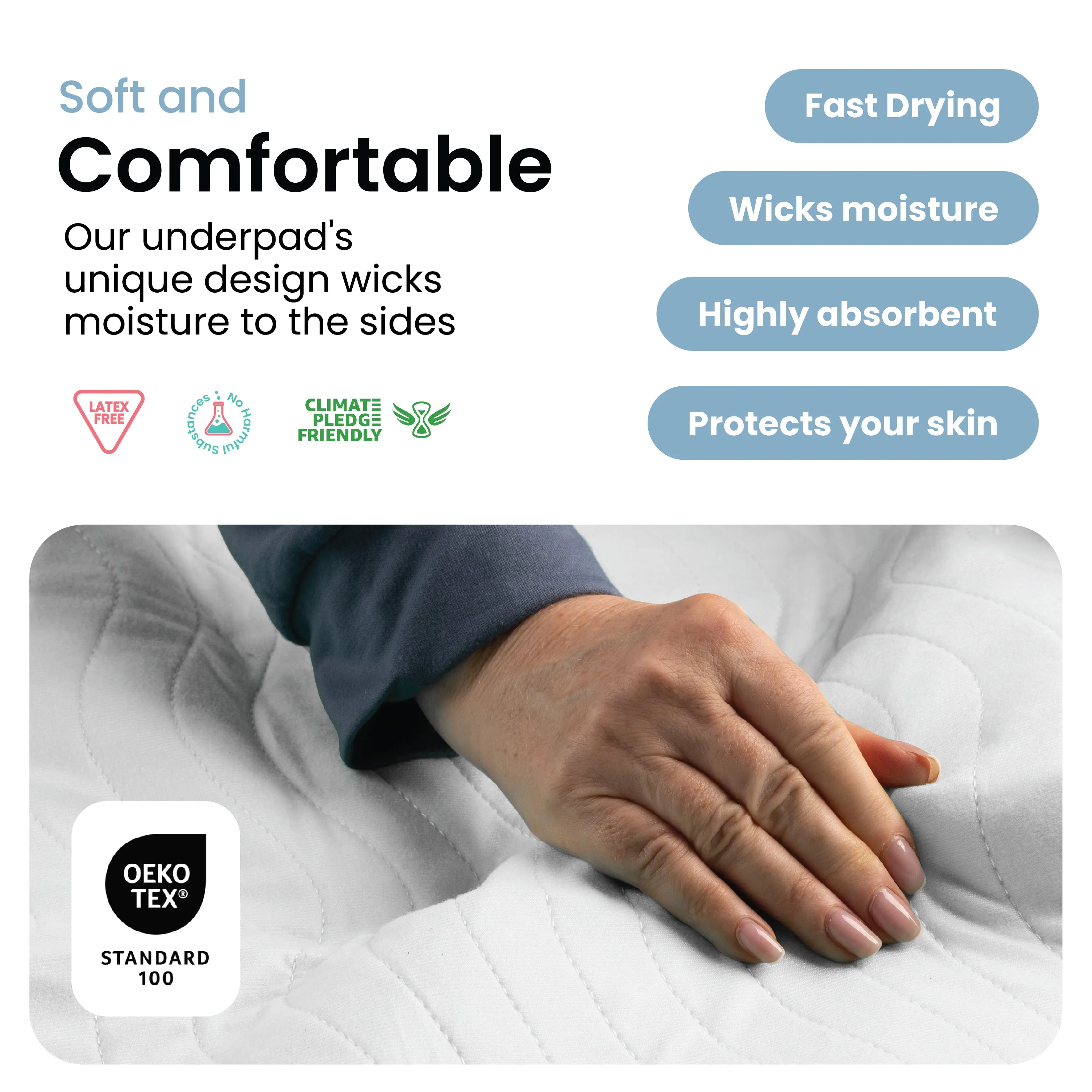 Large - 34"x52" Washable Underpads