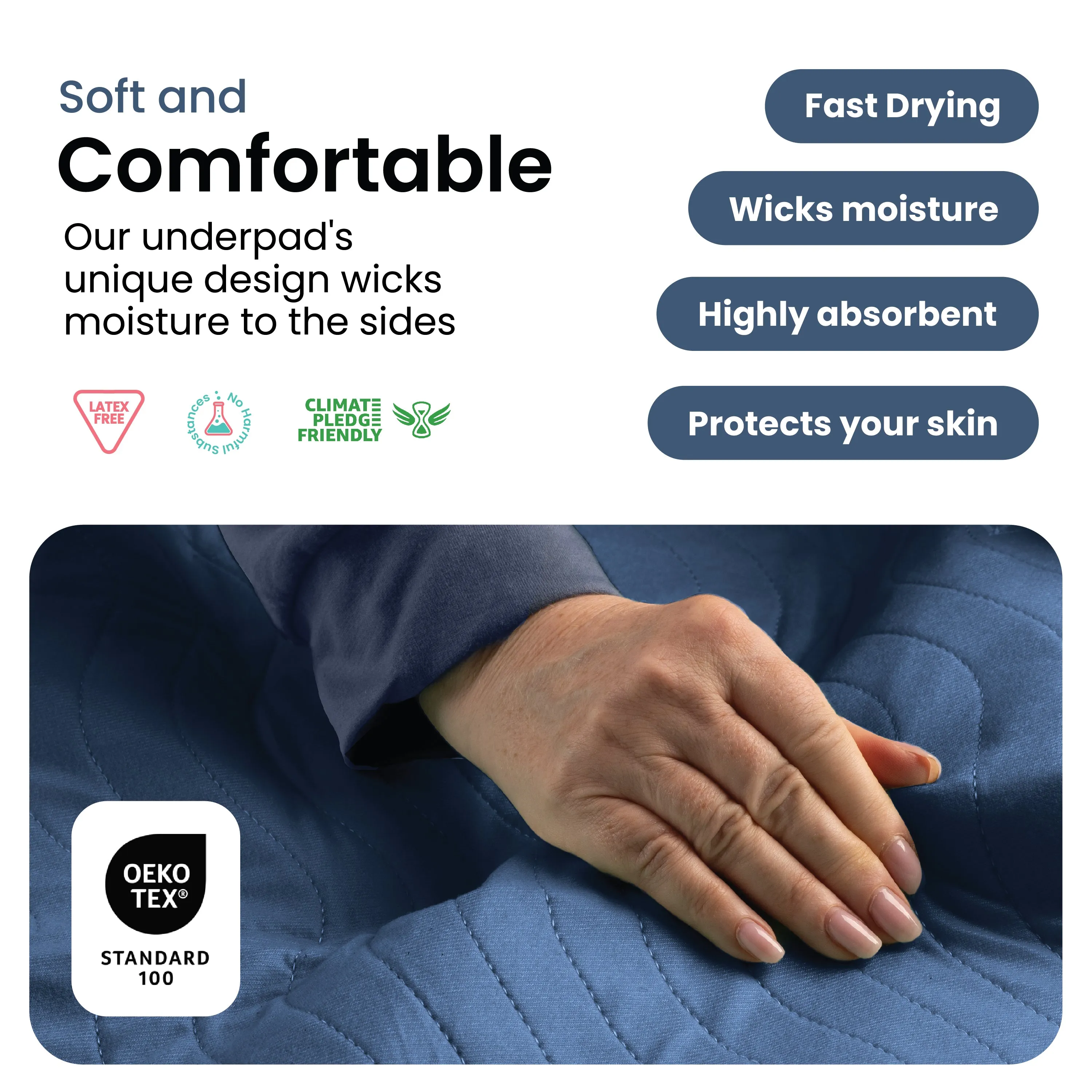 Large - 34"x52" Washable Underpads