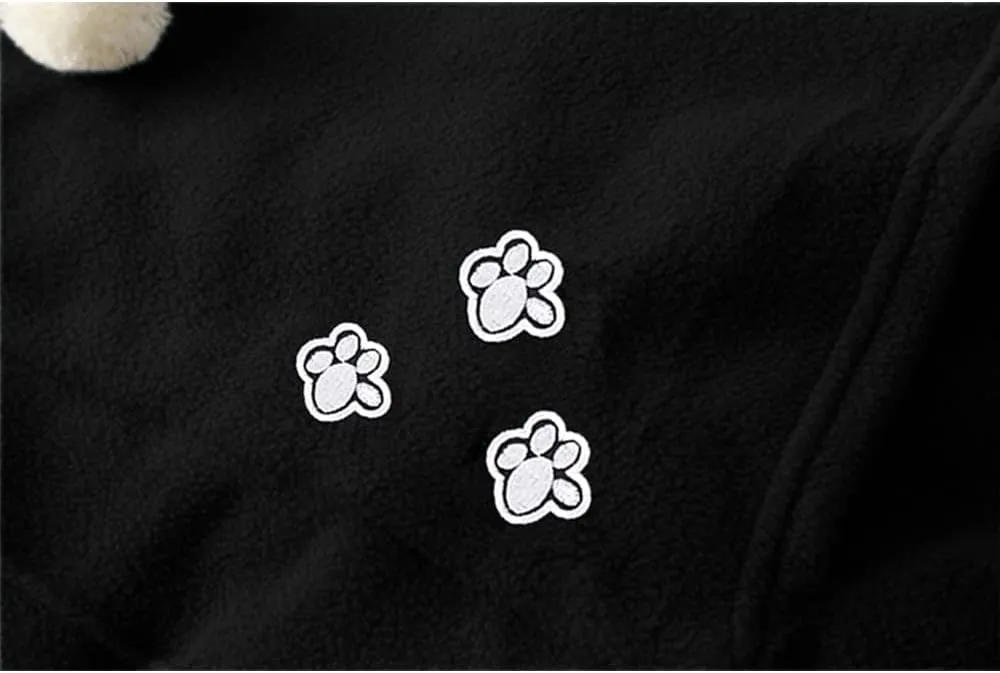 LINYUCHEN Cat Dog Pouch Hoodie Puppy Kitten Large Pocket Carriers Pullover- Fleece Sweatshirt with Soft Pet Pouch for women
