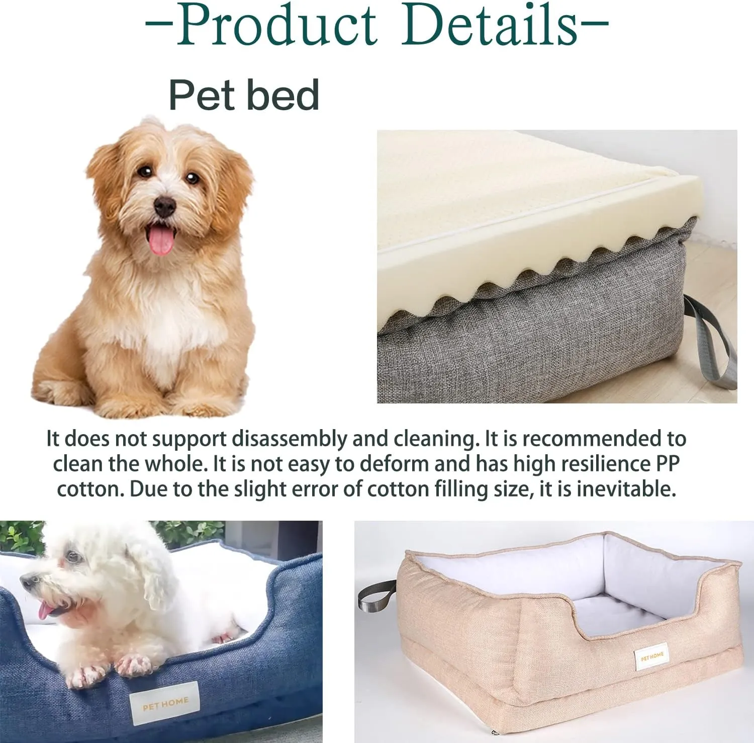 Memory Foam Dog Bed Mat for Small Medium Dogs, Calming Orthopedic Pet Bed, Removable Washable Cover Dog Sofa (Large, Gray)