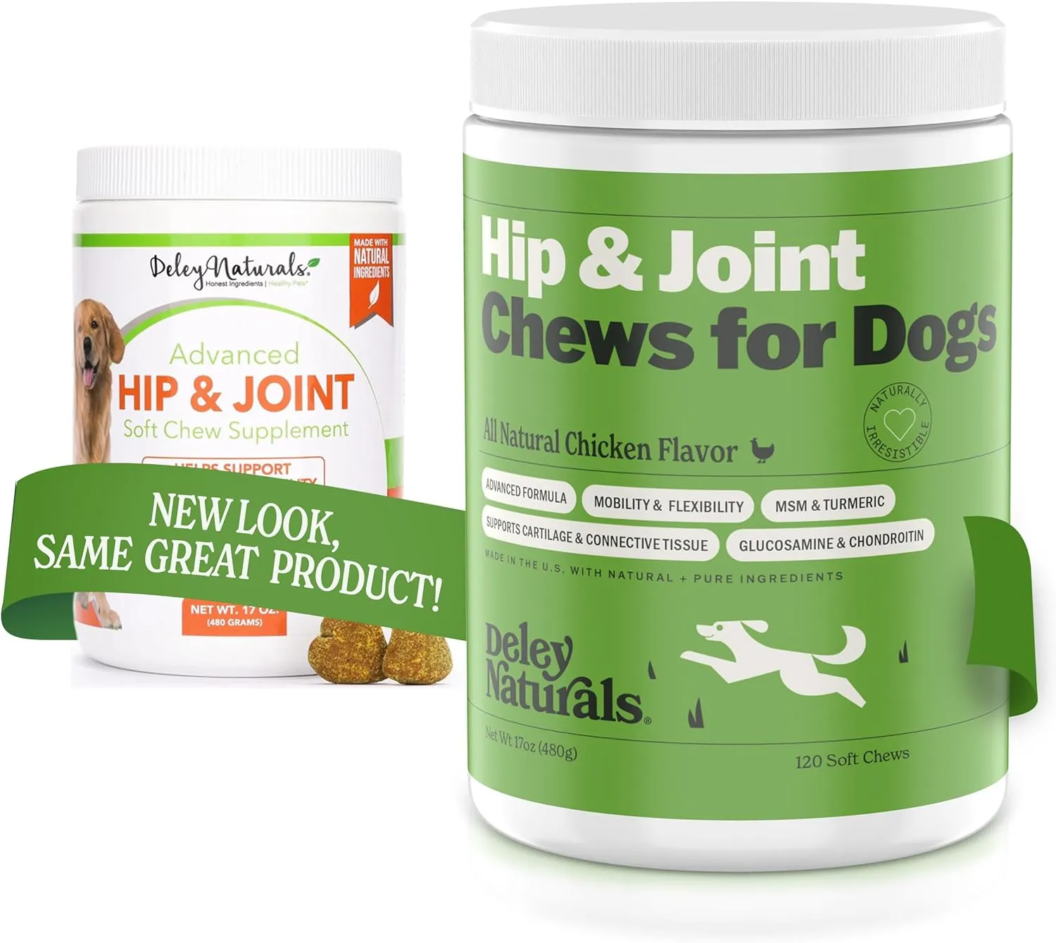 Natural Grain-Free Soft Chews Hip & Joint Supplement for Dogs - Advanced Arthritis Relief 480g