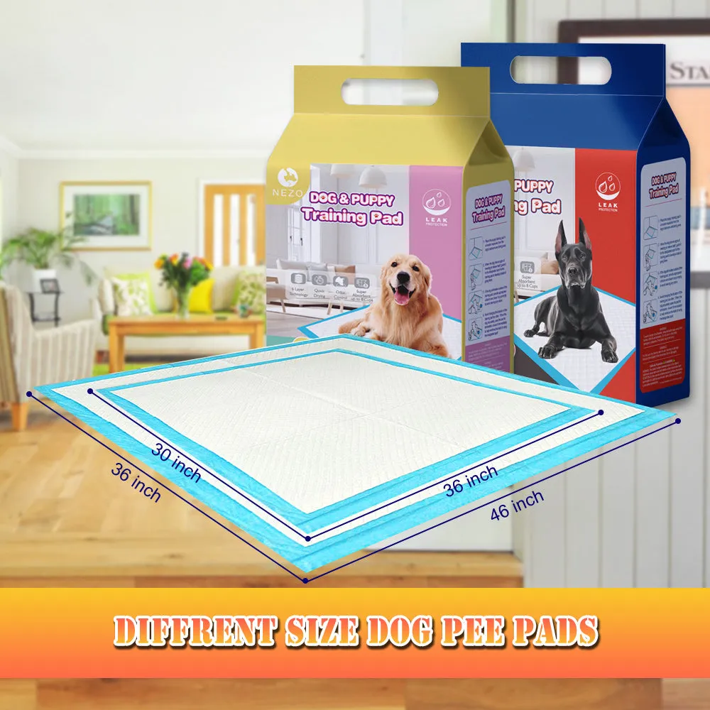 Nezo 30 x 36 inch - 30 Count Pee Pads with 6 Layer Leak-Proof and Super Absorbent 30/180count