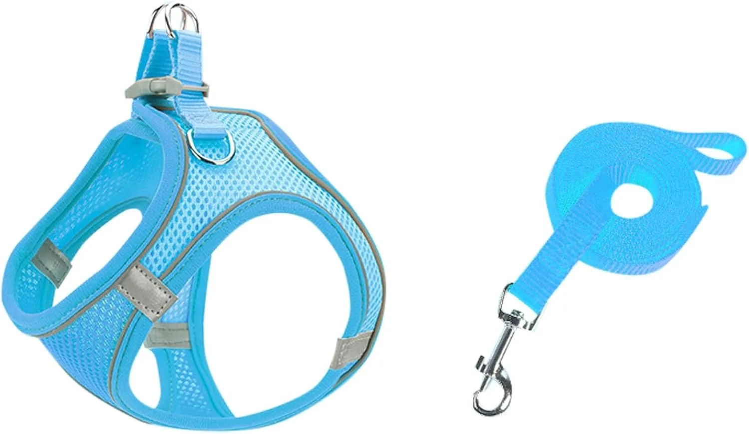 No Pull Dog Harness & Leash Set - Step in Adjustable Padded Vest, Soft Handle Leash for Small Medium Dogs All Weather