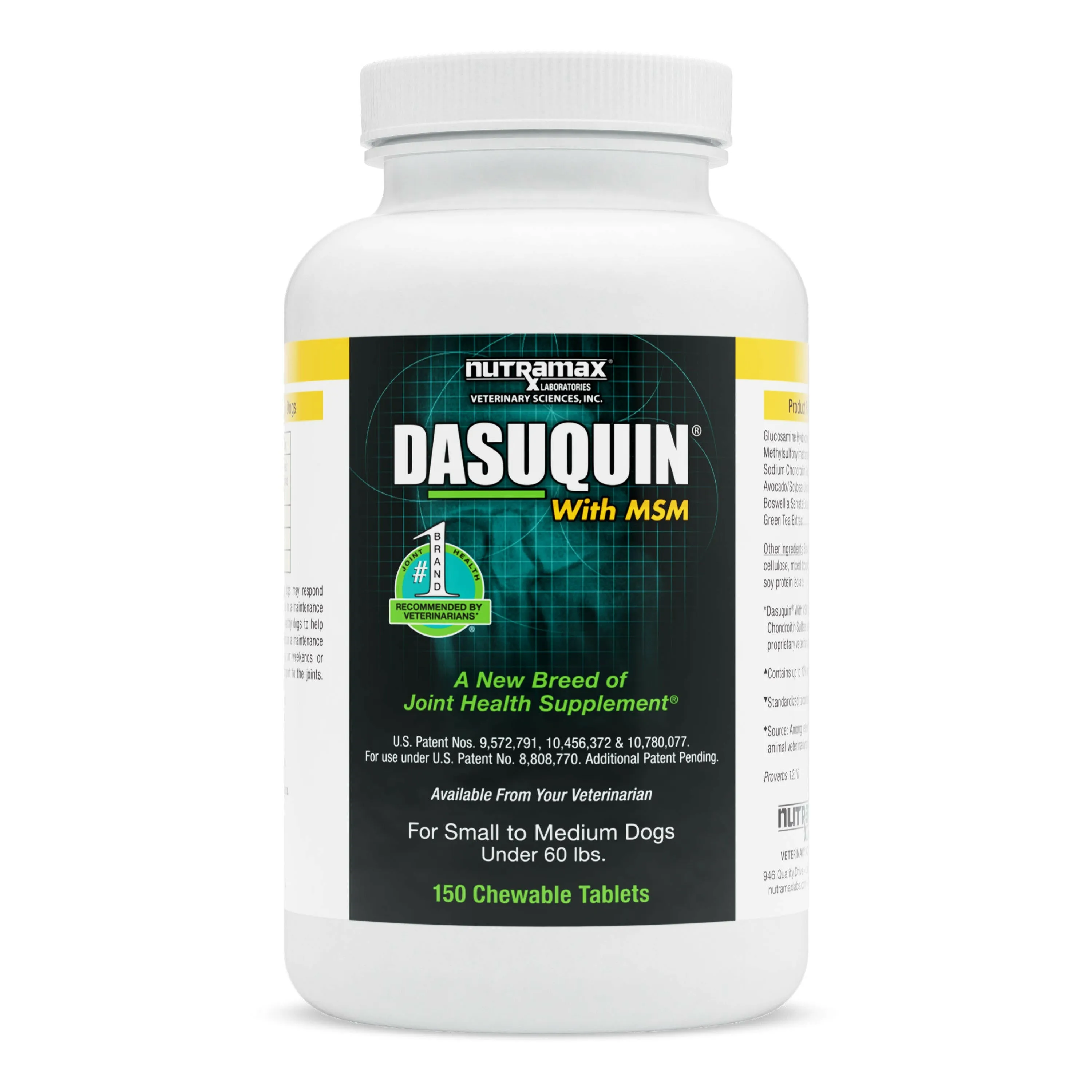 Nutramax Dasuquin Joint Health Supplement for Small to Medium Dogs - With Glucosamine, Chondroitin, ASU, MSM, Boswellia Serrata Extract, Green Tea Extract, Chewable Tablets