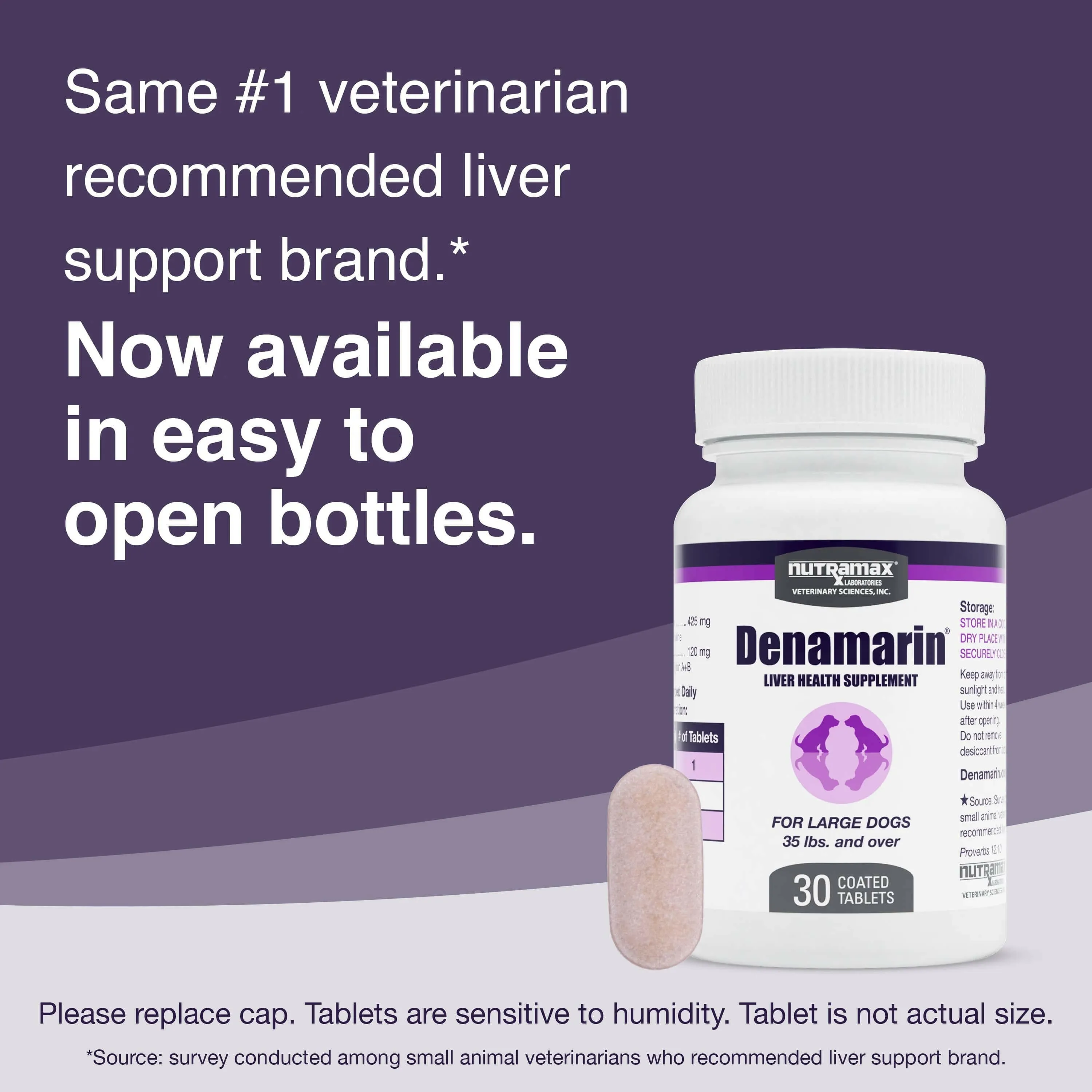 Nutramax Denamarin Liver Health Supplement for Large Dogs - With S-Adenosylmethionine (SAMe) and Silybin, Tablets