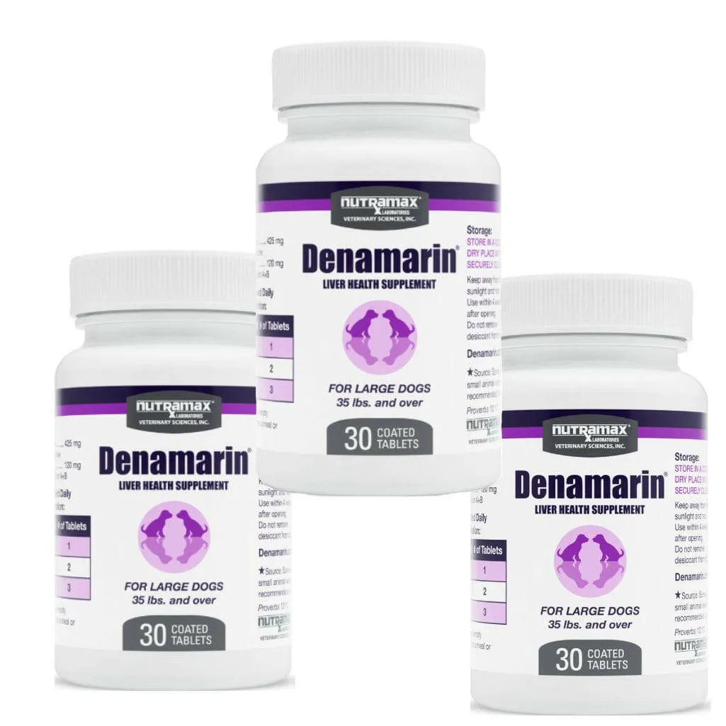 Nutramax Denamarin Liver Health Supplement for Large Dogs - With S-Adenosylmethionine (SAMe) and Silybin, Tablets