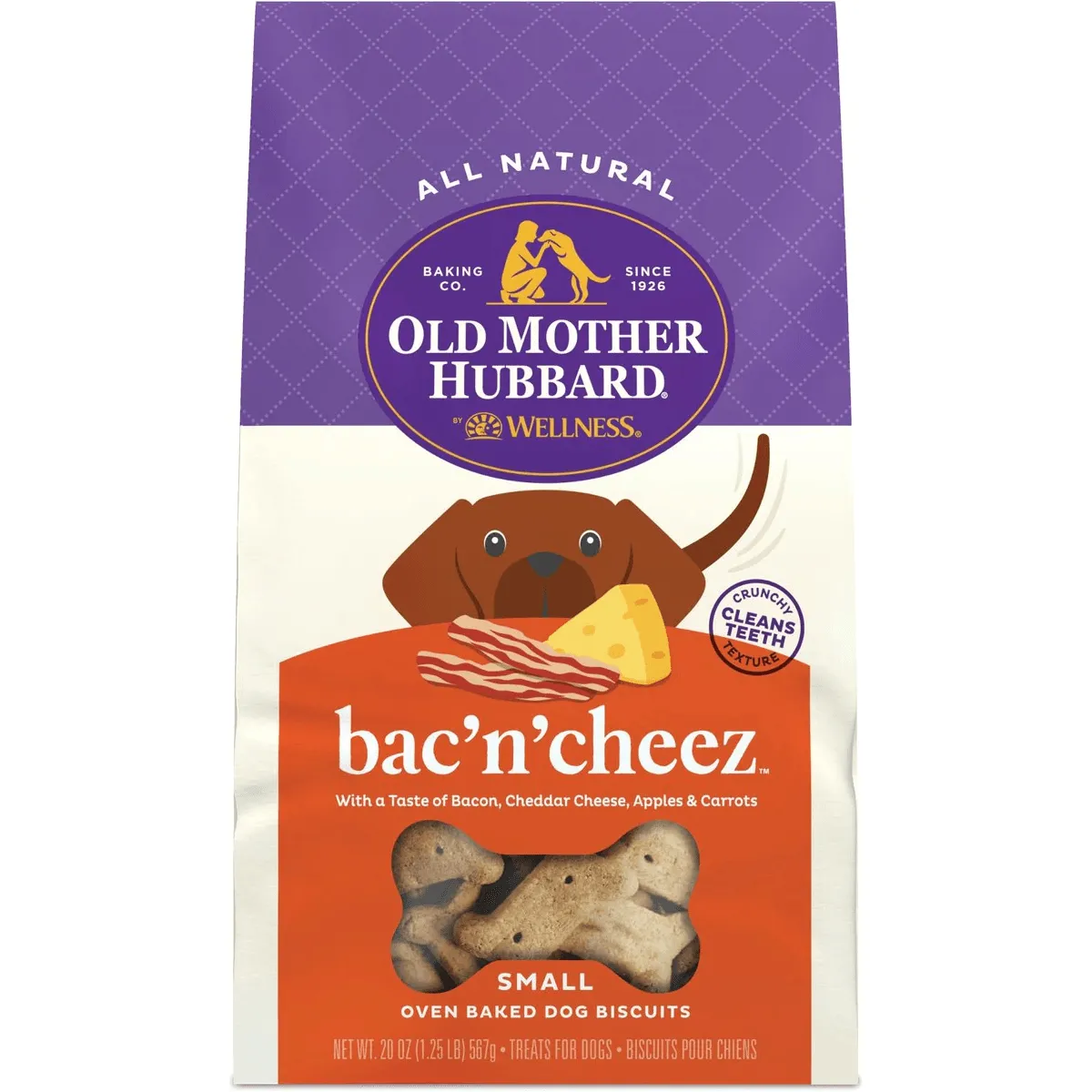 Old Mother Hubbard Classic Bac'N'Cheez Natural Oven-Baked Biscuits Dog Treats