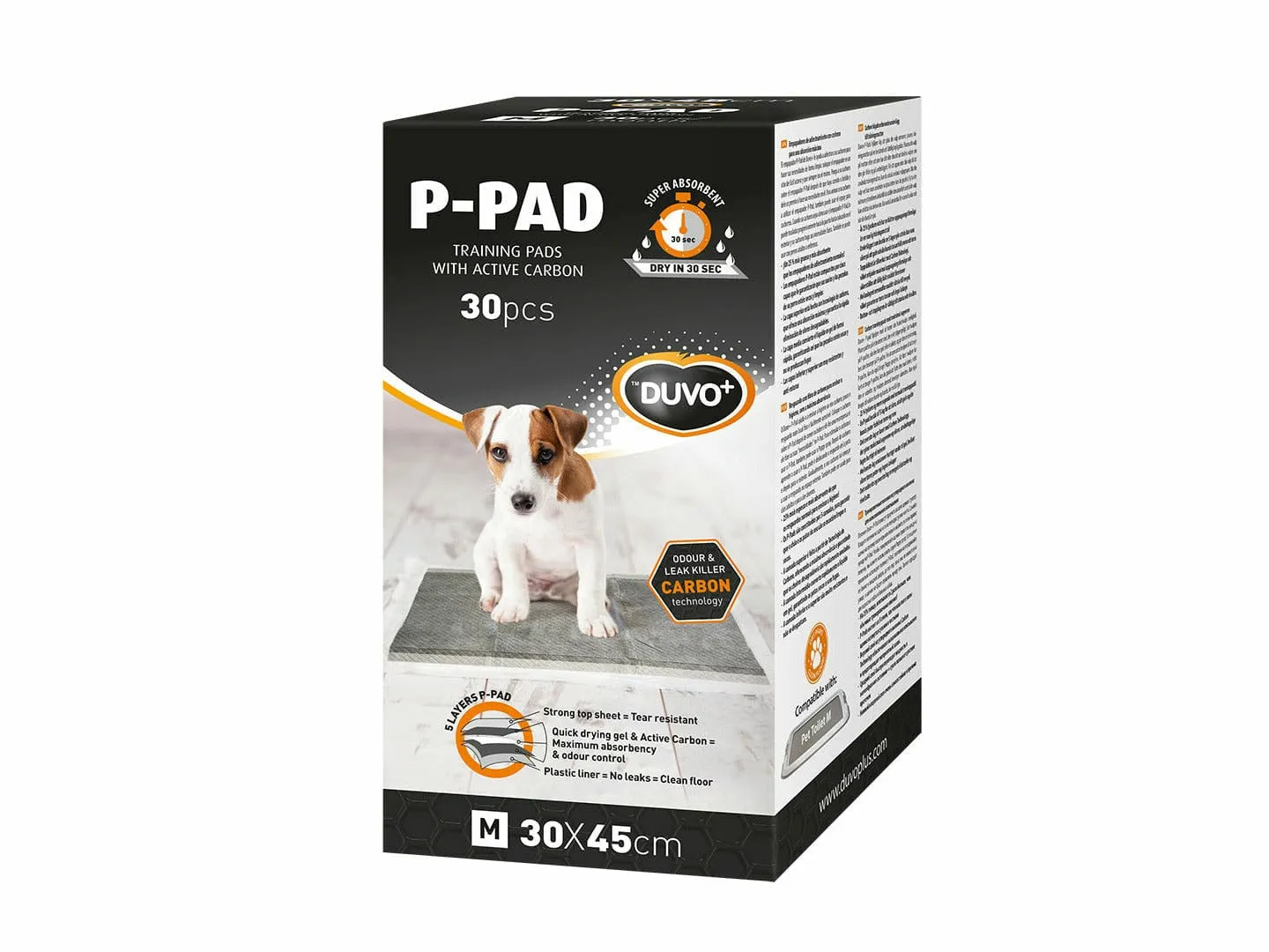 P-PAD CARBON M - 30st - 30x45cm