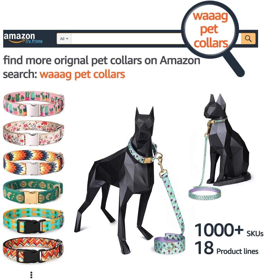 Pet, Moons Stars Suns Dog Collar Cat Collar, Multiple Designs Crescent Celestial Dog Cat Collar Leash Harness Medium (Pack of 1)