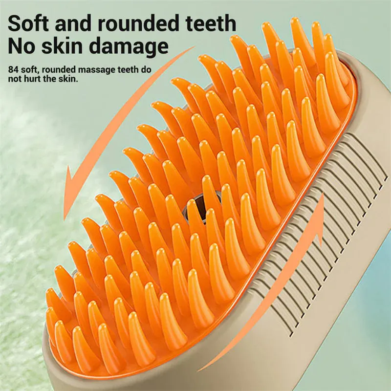 Pet Steam Brush - 3 In 1 Cleaning Steamy Spray Massage Comb Hair Removal Grooming Supplies Pets Accessories