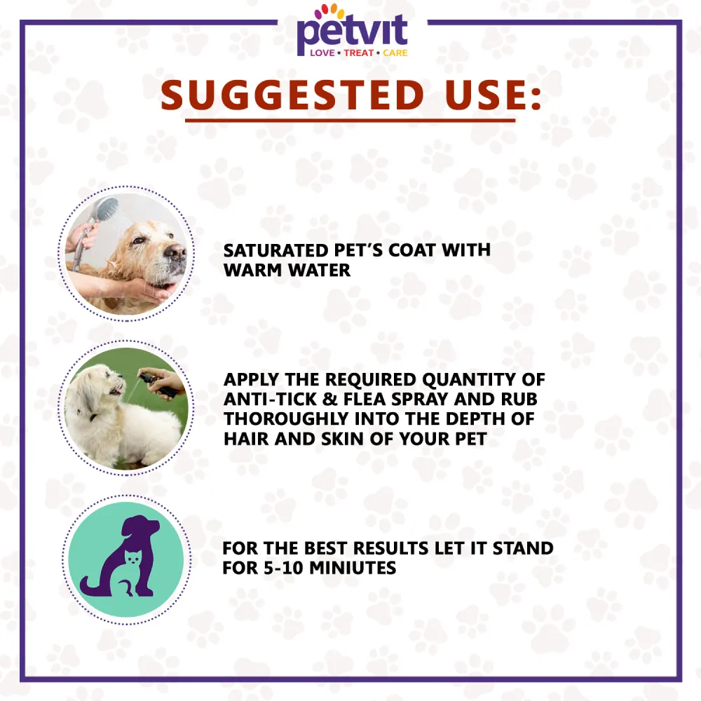 Petvit Tick Repellent Oil Spray for Dogs and Cats