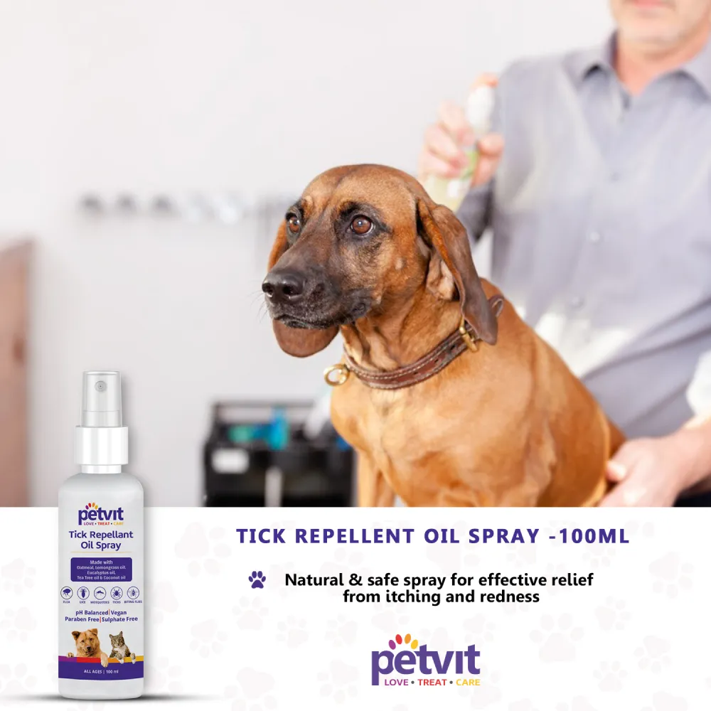 Petvit Tick Repellent Oil Spray for Dogs and Cats