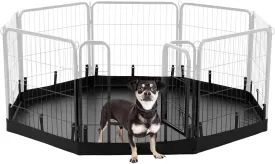 PJYuCien Dog Playpen Bottom Pad,Fits 24 Inch Width 8 Panels Regular Octagon Metal Exercise Pet Playpen,Black (Note:Playpen Not Included !!!)