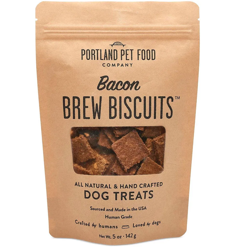 Portland Pet Food Company Bacon Brew Biscuits Dog Treats, 5-oz