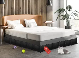 Professional Under Bed Blocker for Pets, 11.8" Height 248" Length in Total, Multi-Purpose Under Bed Couch Blocker, Adjustable Underbed Blocker for Pets for Bed, Sofa and Most Furniture