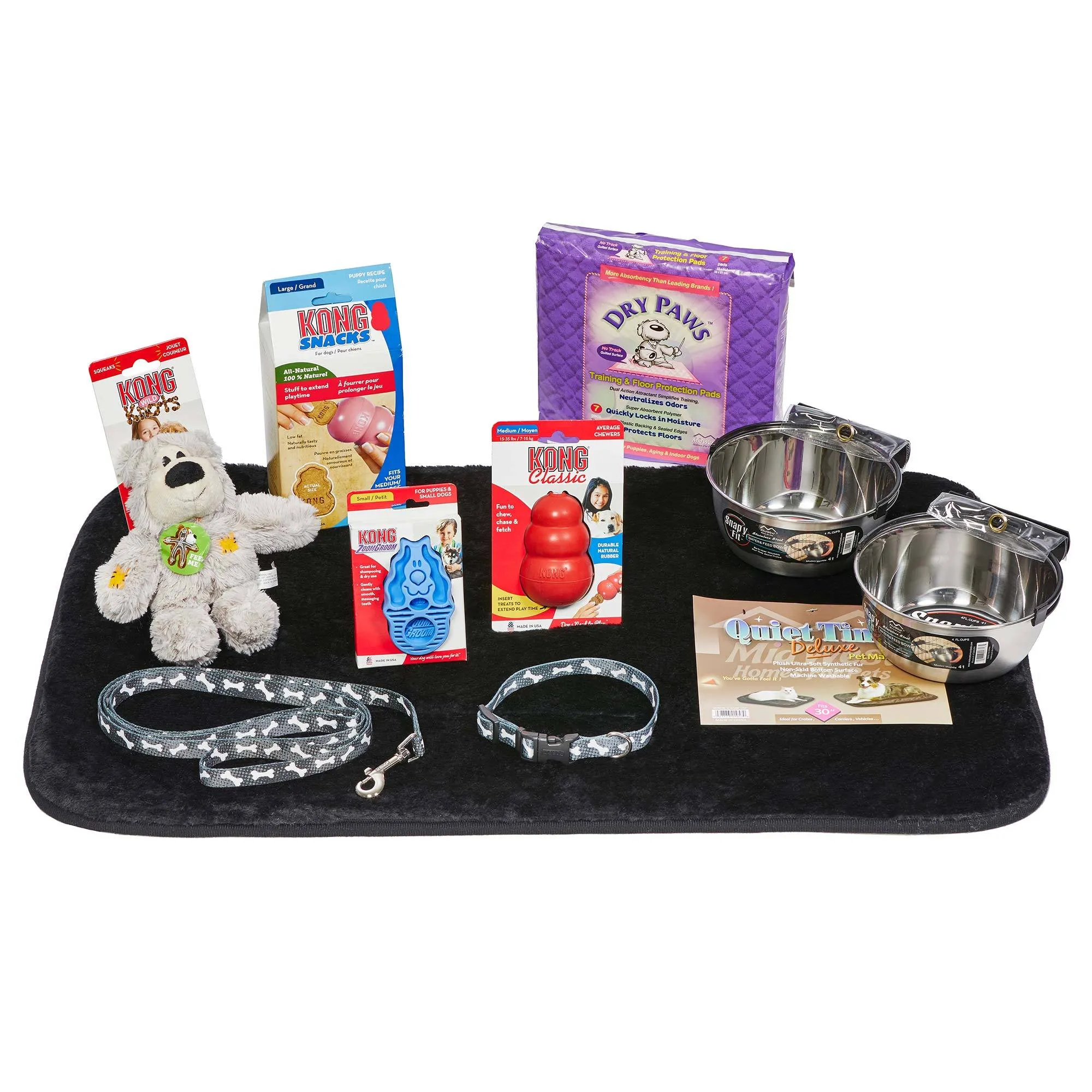 Puppy Starter Kit - Toys & Treats - Dog Leash & Collar - Dog Bowls, Dog Bed & Training Pads