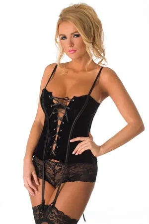 Seductive Black Velvet Corset