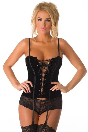Seductive Black Velvet Corset