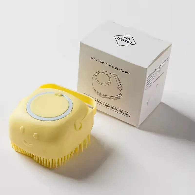 Silicone Pet Shampoo Brush Massage Clean and Store