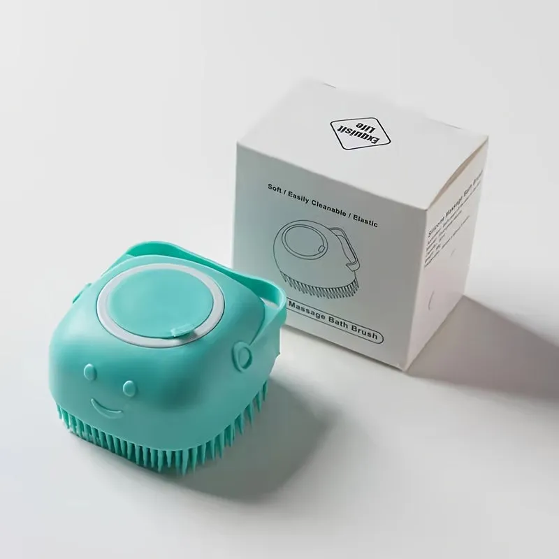 Silicone Pet Shampoo Brush Massage Clean and Store