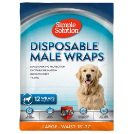 Simple Solution Disposable Male Dog Wraps (12 pack)