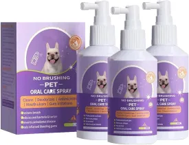 Sofenthiss, Sofenthiss Teeth Cleaning Spray for Dogs & Cats, 2024 New Pet Clean Teeth Spray, Pet Oral Spray Clean Teeth, No Brushing Pet Oral Care Spray, Pet Breath Freshener Spray -3pcs