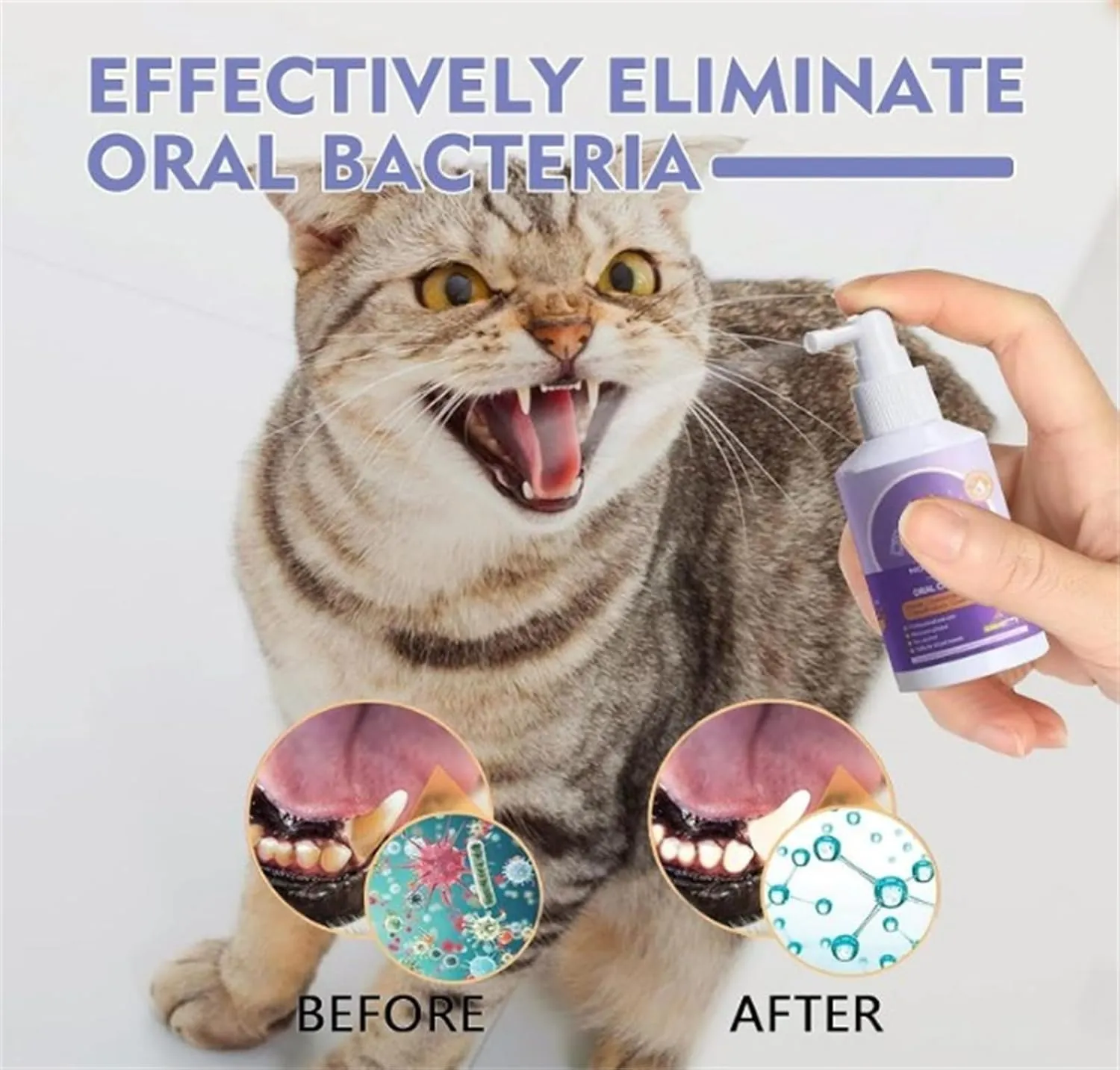 Sofenthiss, Sofenthiss Teeth Cleaning Spray for Dogs & Cats, 2024 New Pet Clean Teeth Spray, Pet Oral Spray Clean Teeth, No Brushing Pet Oral Care Spray, Pet Breath Freshener Spray -3pcs