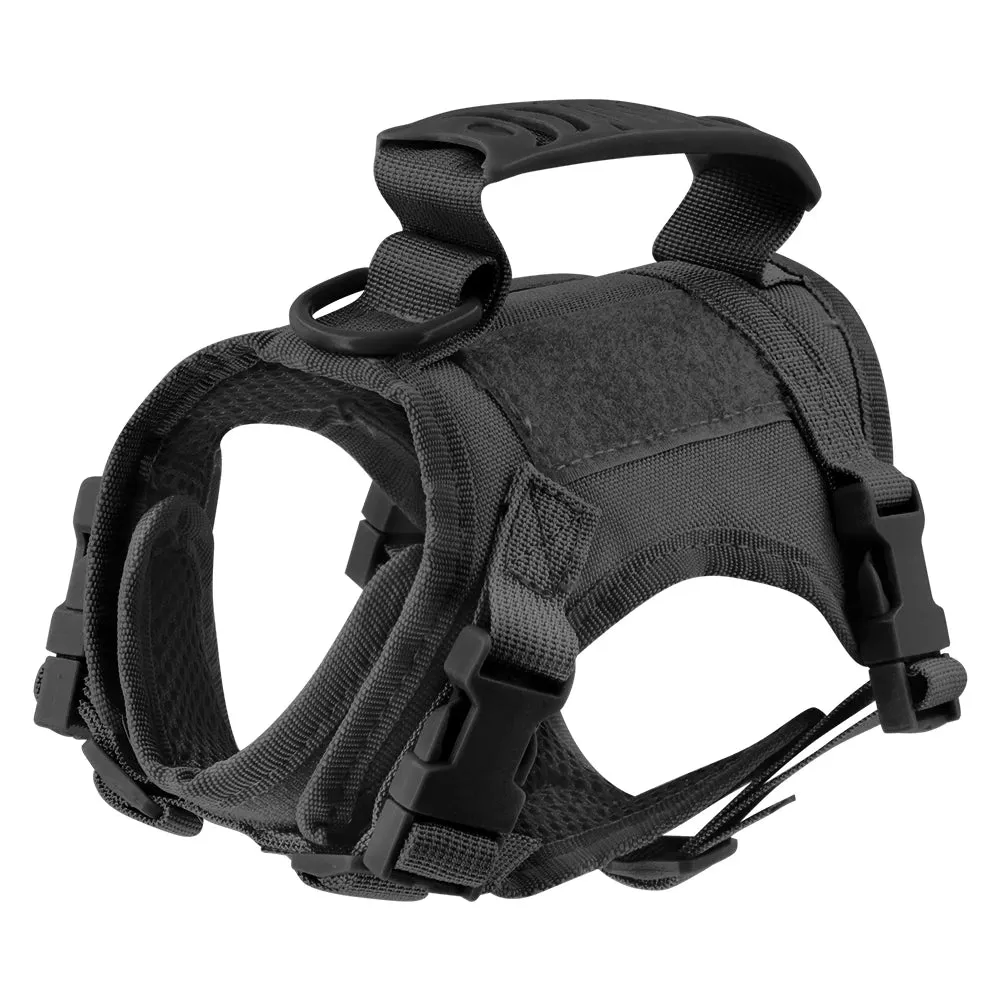 Tactical Cat Harness Vest Leash For Small Dog Adjustable Kitten K9 Vest With Patch For Military Service Dog Working Training