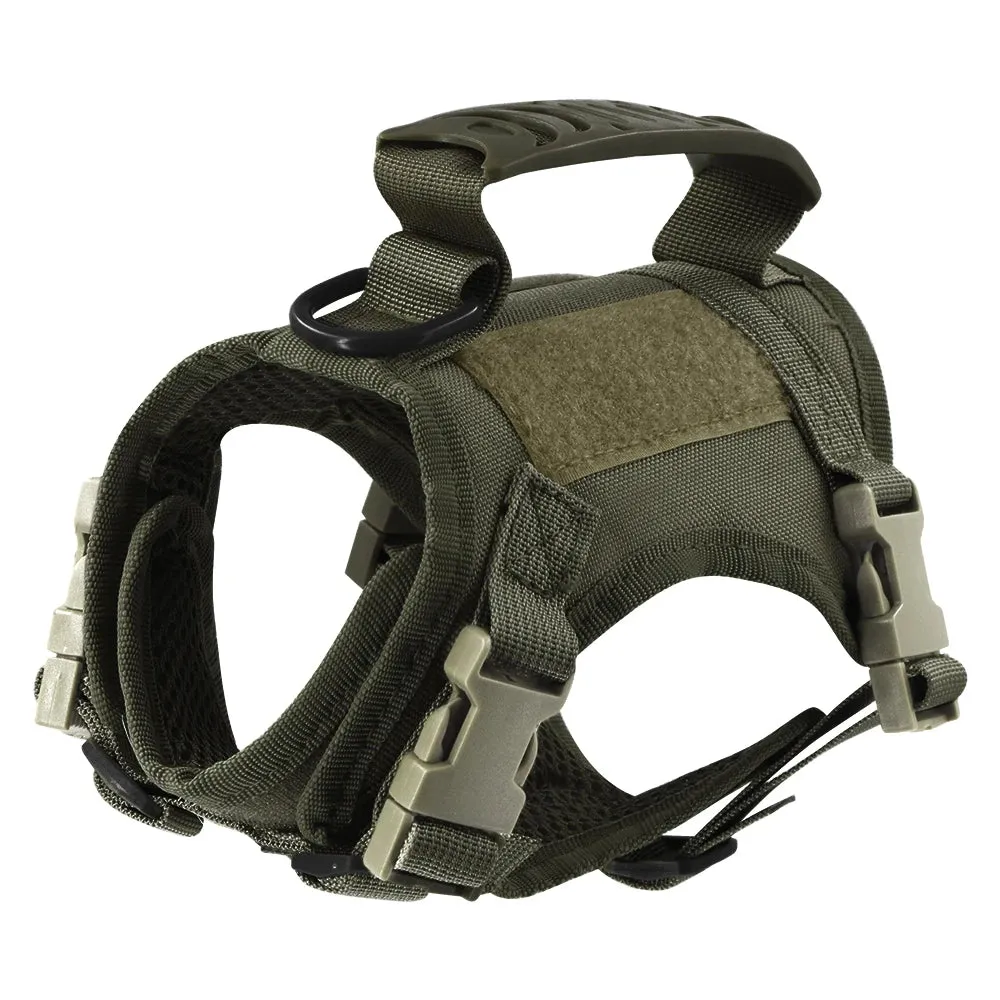 Tactical Cat Harness Vest Leash For Small Dog Adjustable Kitten K9 Vest With Patch For Military Service Dog Working Training