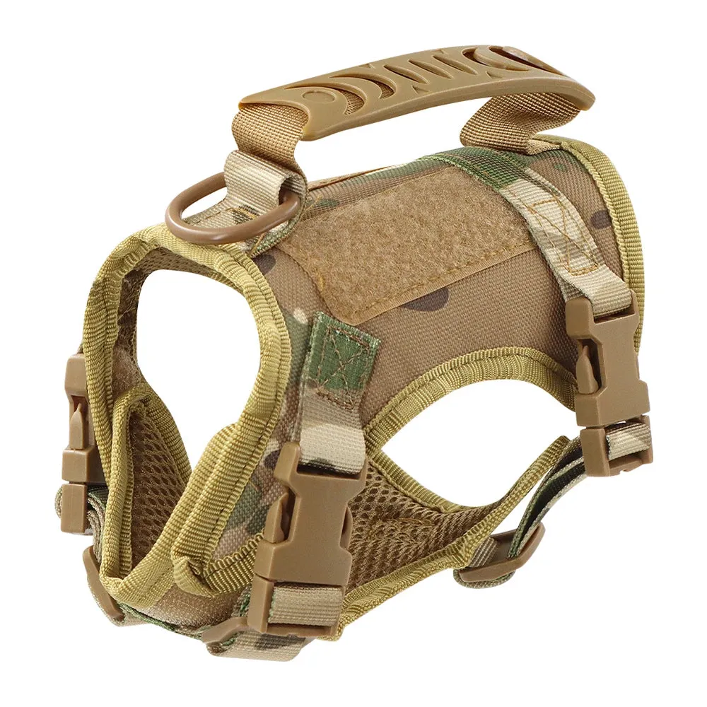 Tactical Cat Harness Vest Leash For Small Dog Adjustable Kitten K9 Vest With Patch For Military Service Dog Working Training